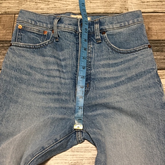 Madewell Perfect Vintage Straight Jeans Women’s 26 (Inseam 27) Blue Distressed - Picture 4 of 10
